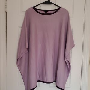 Lavender Poncho with Dark Trim